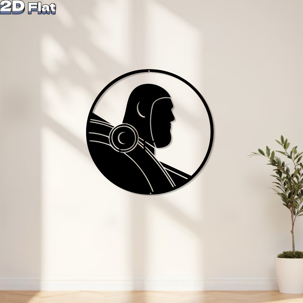 Tech Office Wall - Art mural en aluminium robotique moderne,