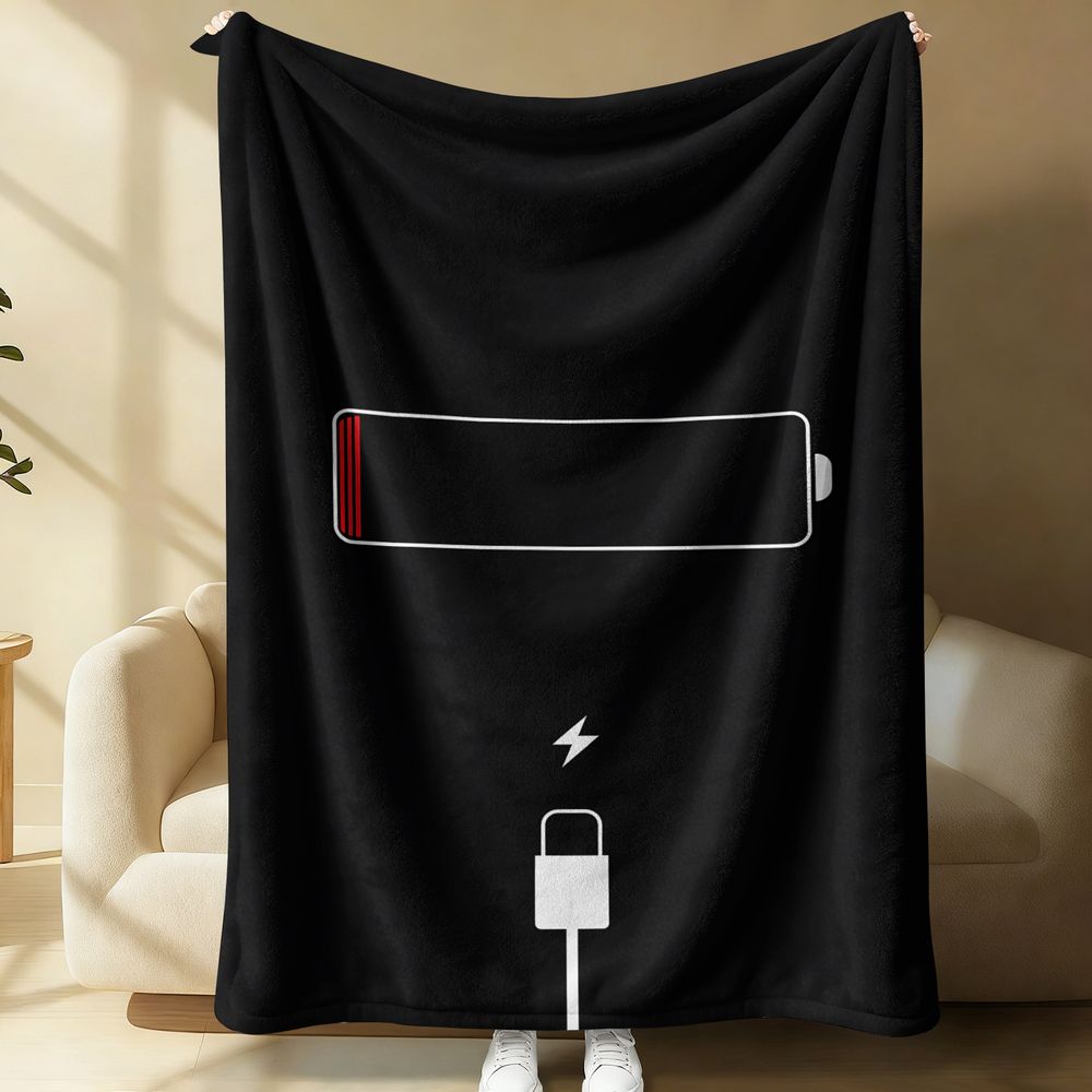 Office Tech Gifts - Couverture Polaire Minimaliste à Motif Icône