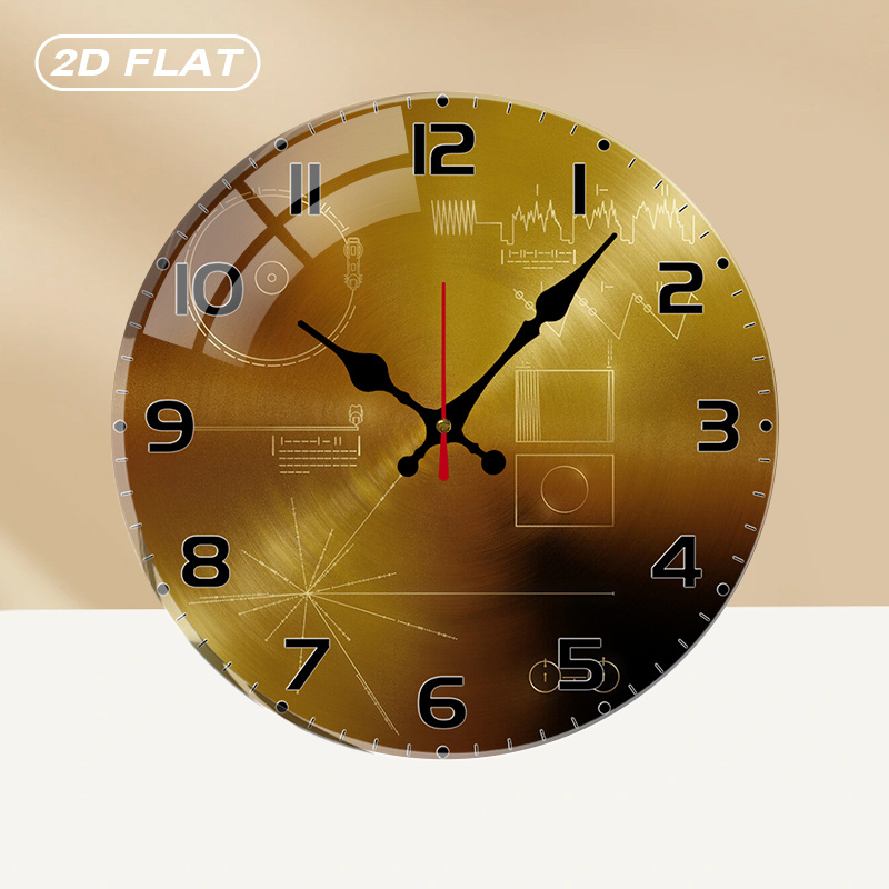 Tech Office Wall - Horloge murale ronde silencieuse en acrylique