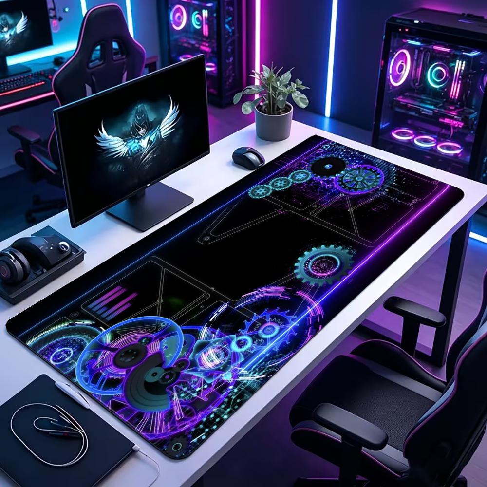 Office Tech Gear - Tapis de bureau grand format Tech