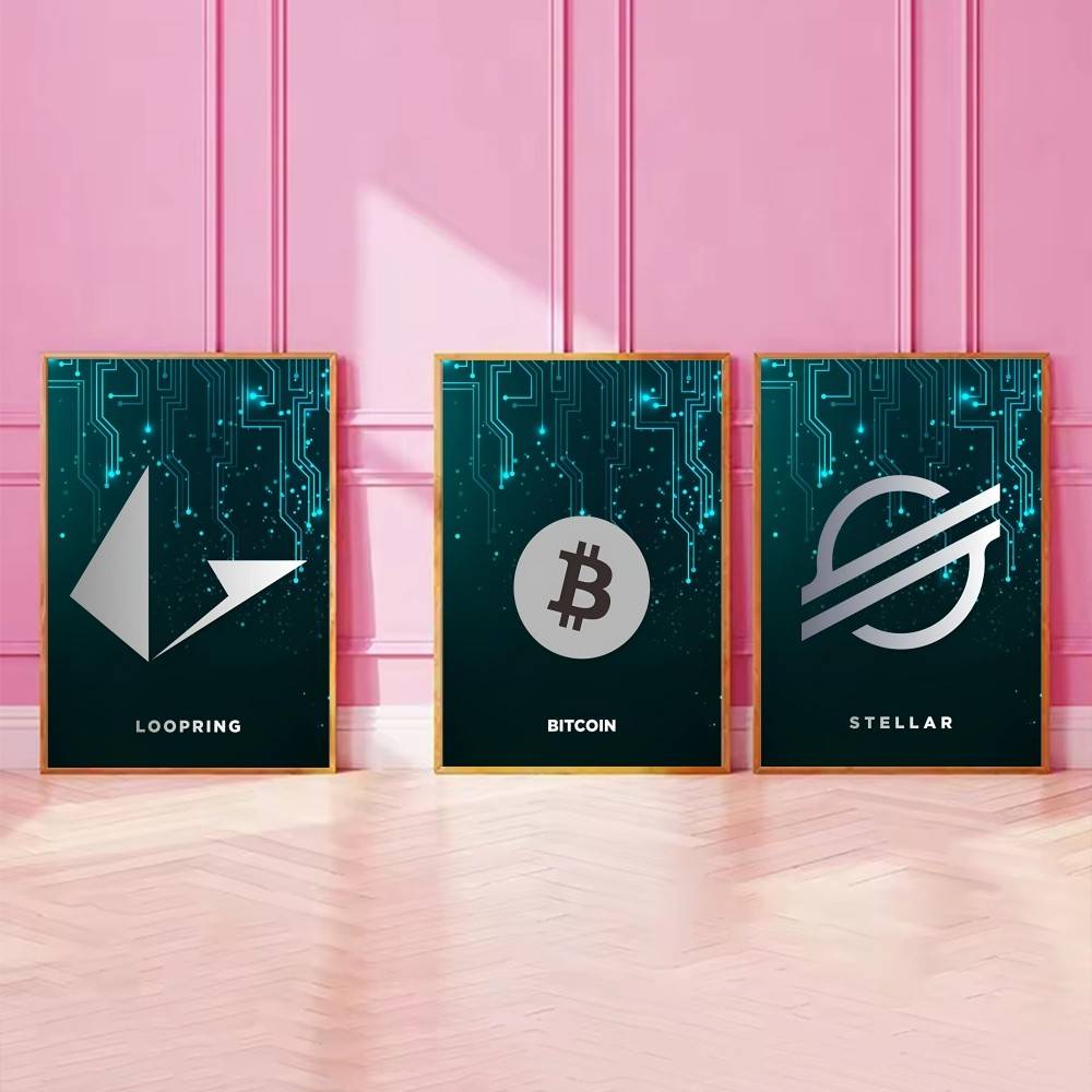Affiche de symboles crypto de  - Tech Office Wall avis et prix