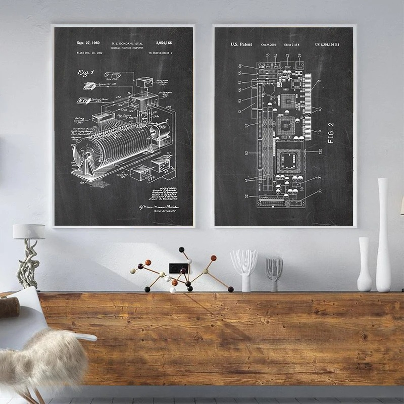 Lot de 6 affiches murales vint - Tech Office Wall avis et prix