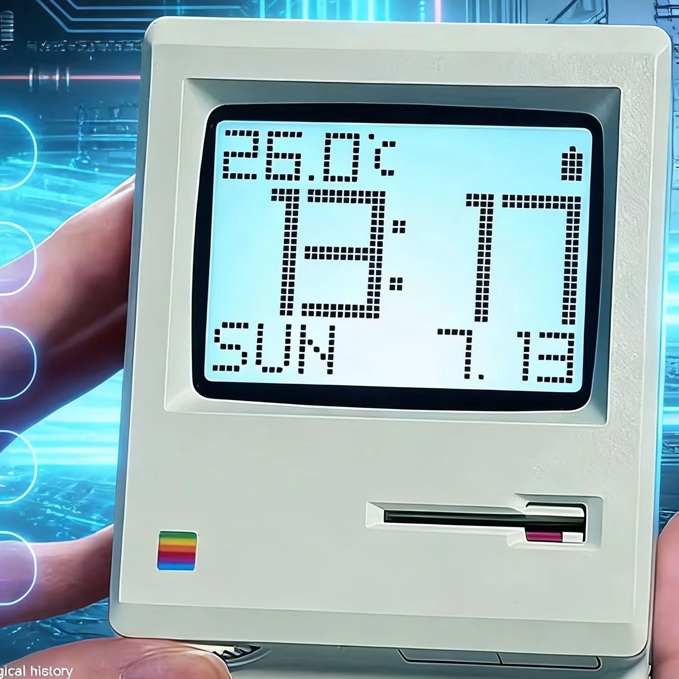Réveil Maclock rétro nostalgiq - Office Tech Gifts avis et prix