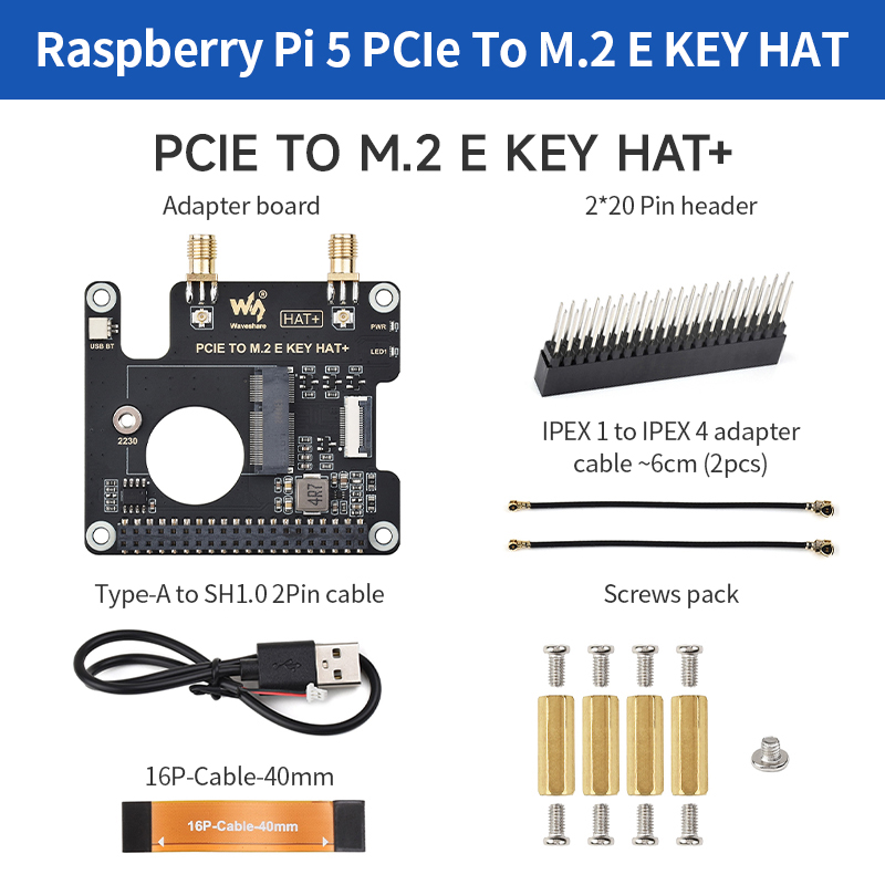 PCIe vers M.2 E KEY HAT + cart - Raspberry Pi Keyboard avis et prix
