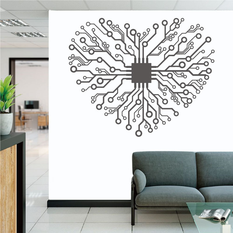 Autocollant mural en vinyle Lo - Tech Office Wall avis et prix