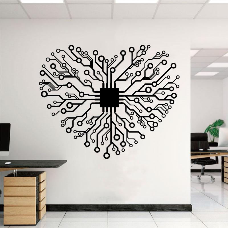 Autocollant mural en vinyle Lo - Tech Office Wall avis et prix