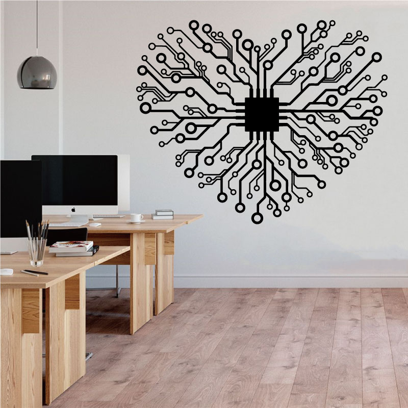 Autocollant mural en vinyle Lo - Tech Office Wall avis et prix