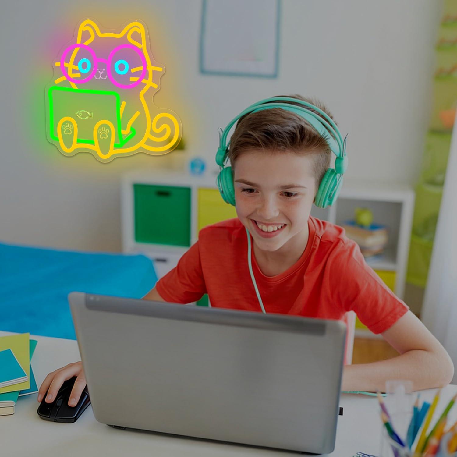 Enseigne néon LED USB à intens - Tech Office Wall avis et prix