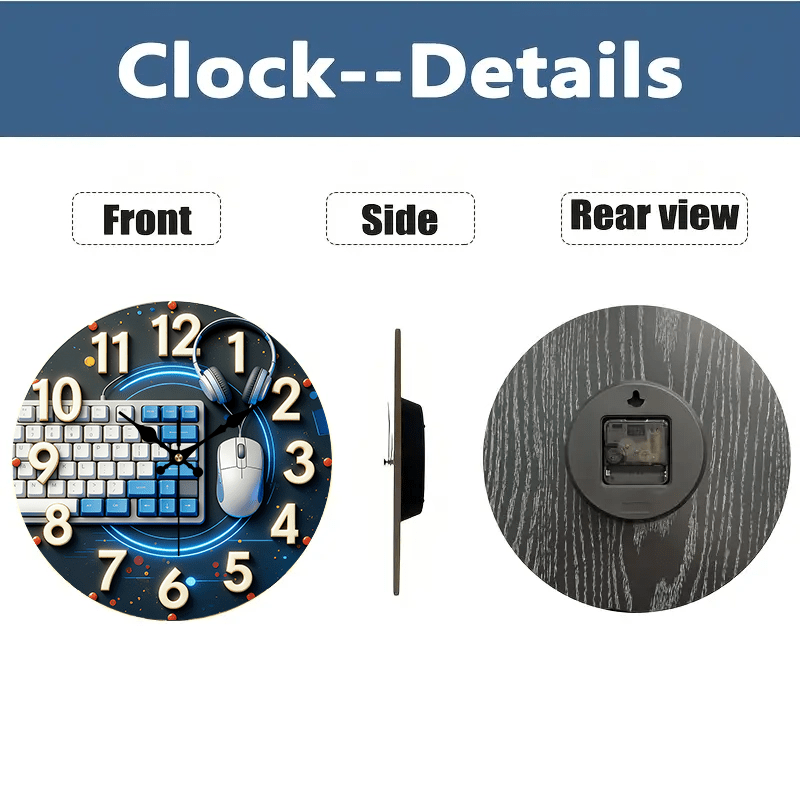 Horloge murale en bois de styl - Tech Office Wall avis et prix